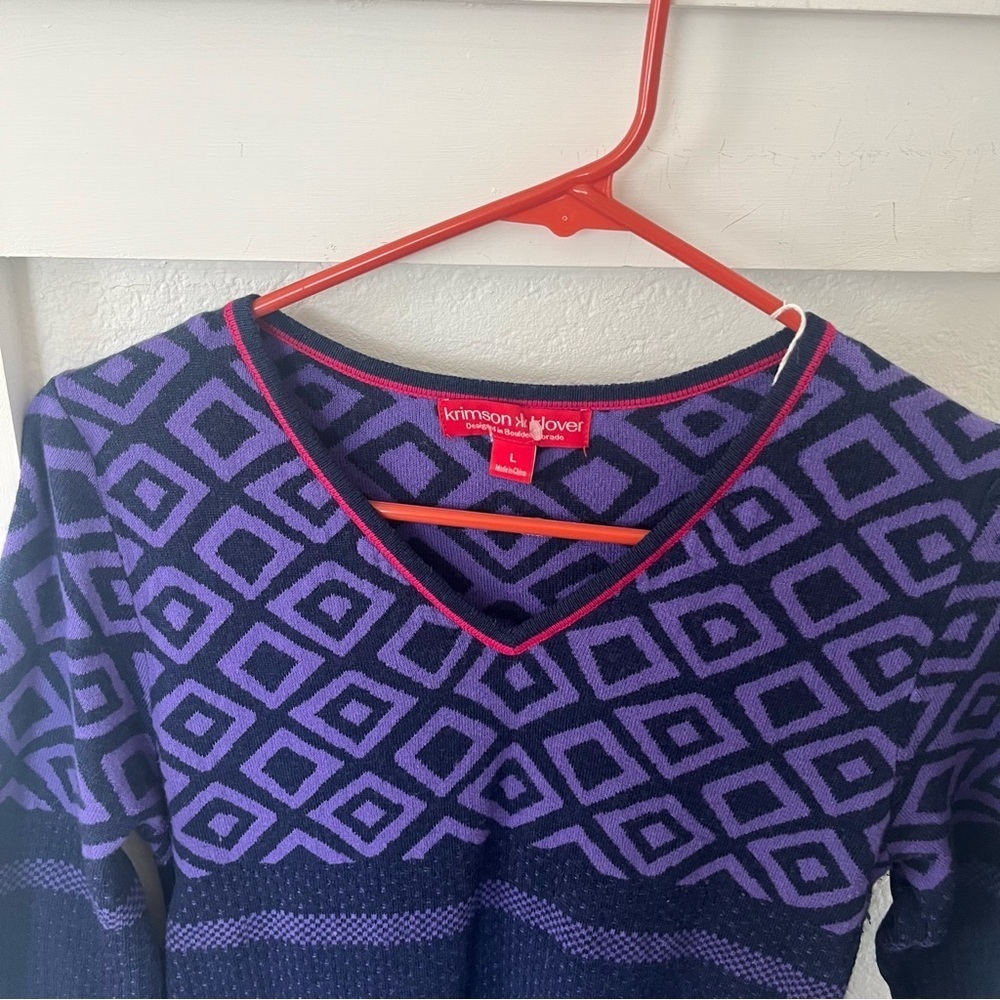 Krimson Klover Women's Large Merino Wool Sweater Dress - Picture 2 of 9